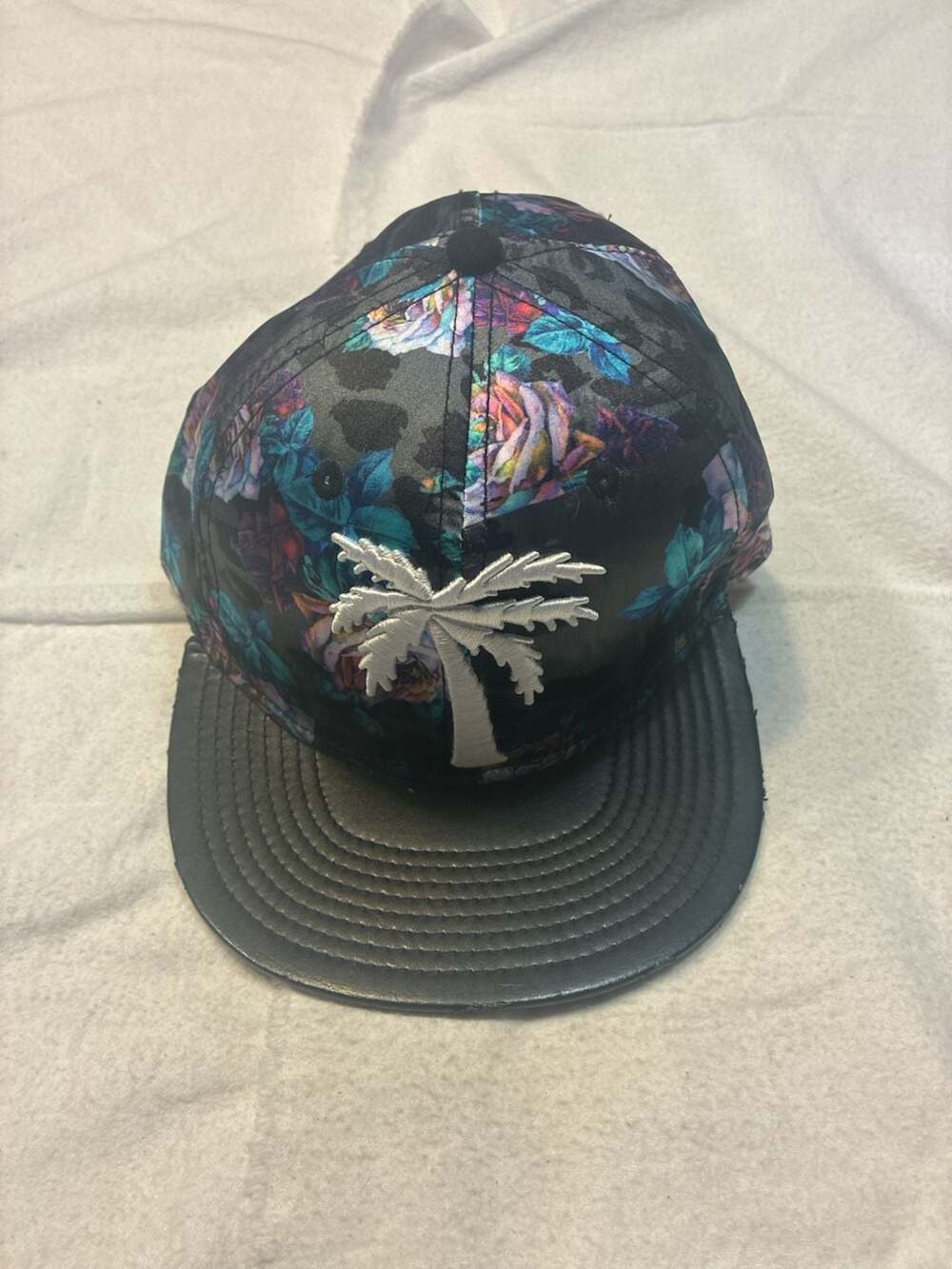 BLVD Supply Floral Leopard Print Palm Tree Snapback Hat